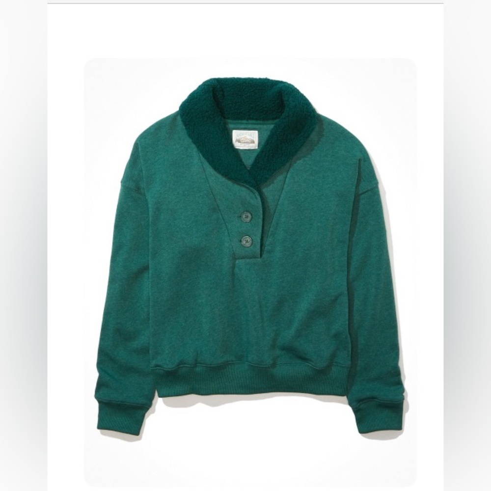 American Eagle Sherpa Collar Sweatshirt